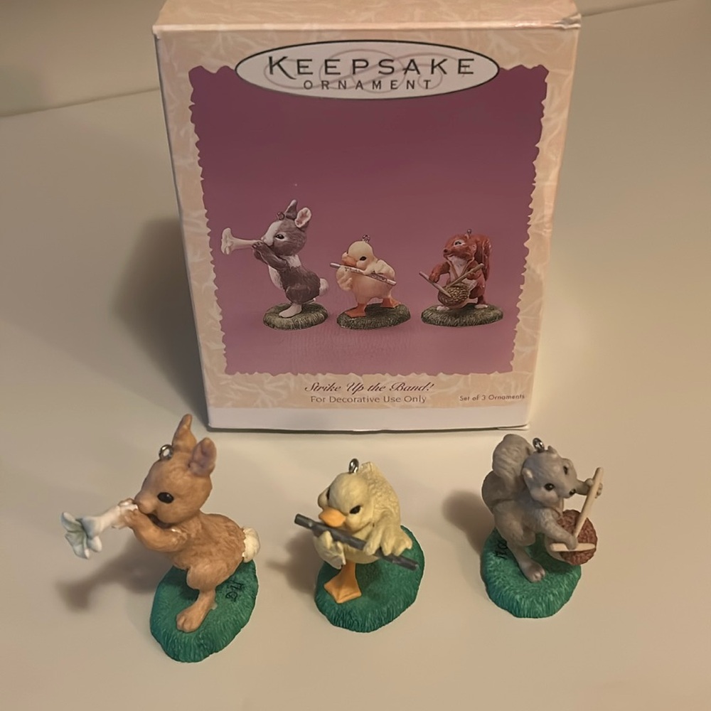 Vintage Hallmark Keepsake 1996 Strike Up The Band 3 piece set